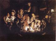 Joseph wright of derby Experiment iwth an Airpump oil painting